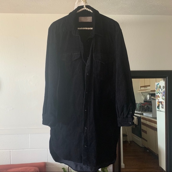 Zara Long Corduroy Overshirt Jacket - Picture 7 of 12